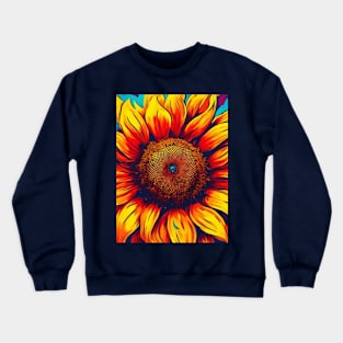 A Sunflower Pop Art Style Crewneck Sweatshirt